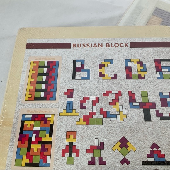 Wooden Blocks Tangram Puzzles, Russian Blocks game learning toy new - Picture 3 of 5